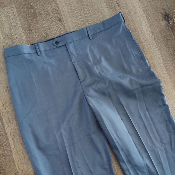 NWT Savane Dress Pants Expandable Waist Vintage Indigo Straight Fit Mens 40 x 36 - Picture 2 of 12